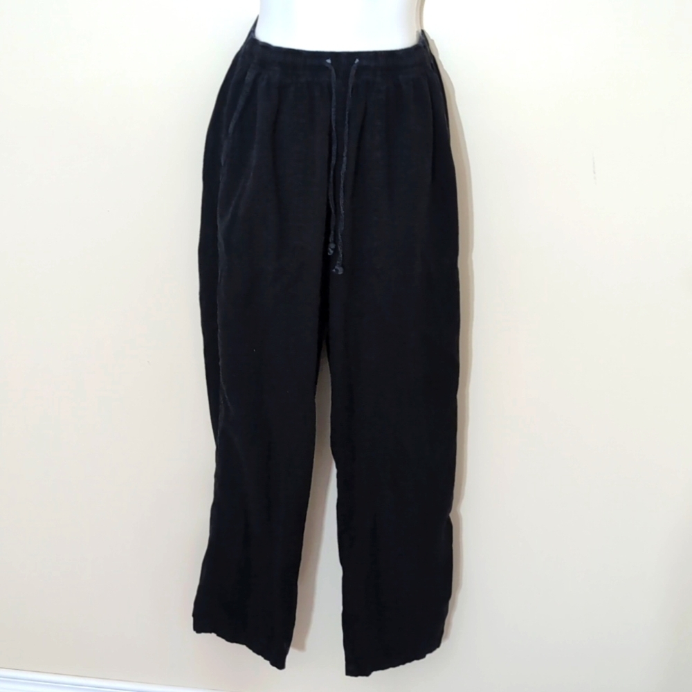 Cotton collection| Black Pyjama Pants With Pockets and Drawstring Cotton